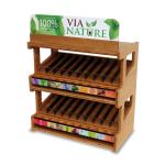 Customized Wine Display Stand Unique Style Wooden Wine Display Rack Splendid Bar