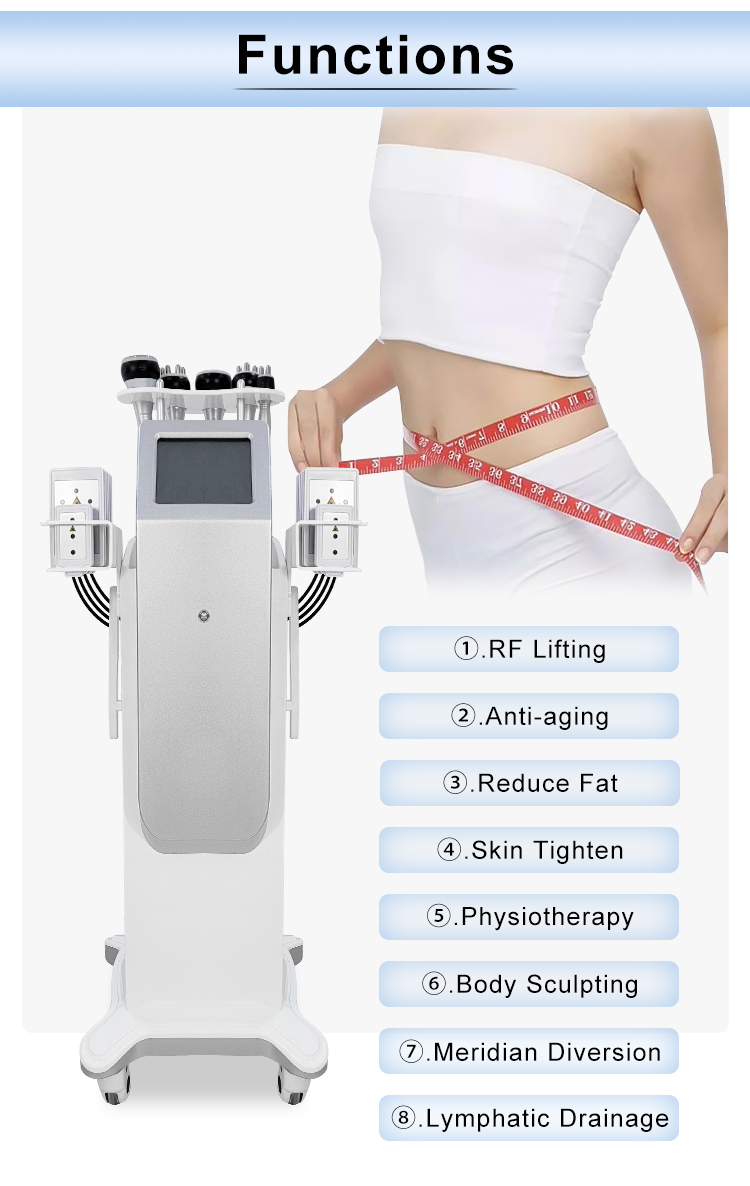 AS84 3D Rf Vacuum Cavitation Machine 6 In 1 Body Slimming Machine With Laser Pads