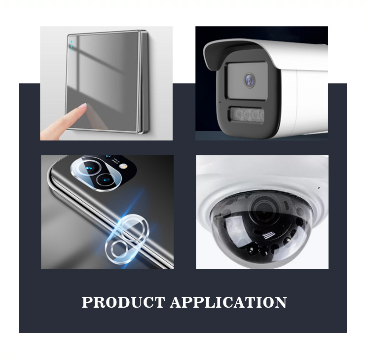 Flat Circle Shaped Glass Cut To Size CCTV Camera Cover Glass