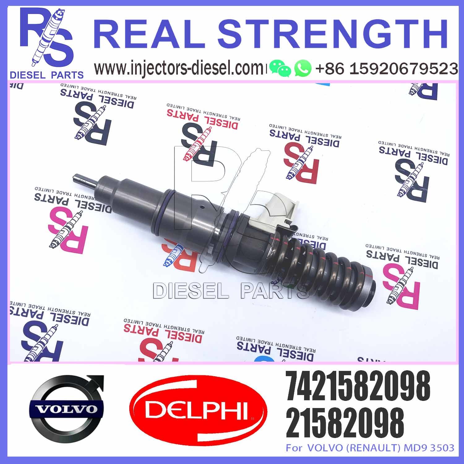 Fuel Injector 20747798 85000675 21644600 85003950 7420747798 7421582098 E3.18 for V-O-L-V (RENAULT) MD9 3503
