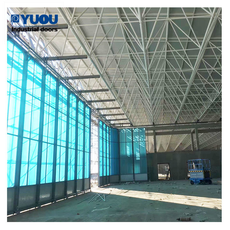 Sliding Bifold Aircraft Hangar Doors Steel Automatic 22m height 100m width 380V