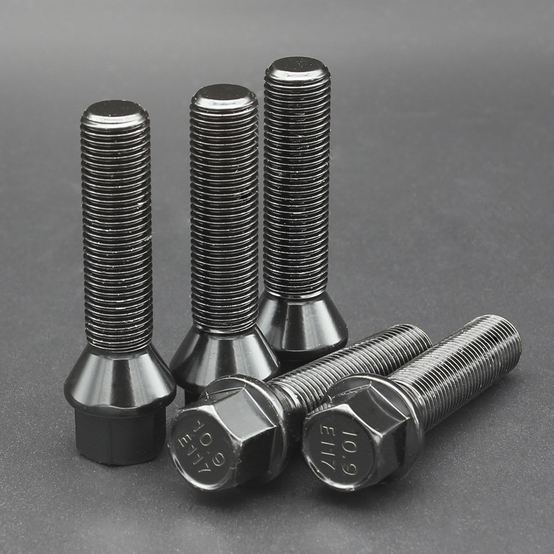 Shank 50mm Grade 10.9 Cone Seat Extended Wheel Bolts M14x1.5 for Wheel Tuning