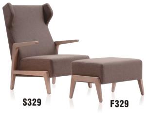 Quality America style wooden frame upholstered lounge chair furniture wholesale