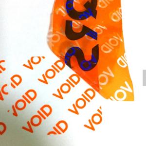Quality Self Adhesive Tamper Evident Products Pet Material 0.055-0.06MM Thickness wholesale
