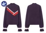 Mock Neck Fashion Womens Knit Pullover Sweater Computer Machine Knit
