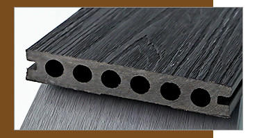 Durable Wood Grain Outdoor WPC Flooring Wood Plastic Composite Co Extrusion Decking