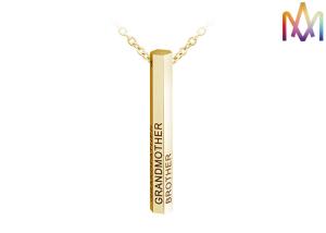 Quality Stereoscopic 10g Hexagon Engraved Pendant Necklace wholesale