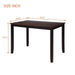 Tomile 5 Piece Wood Dining Table Set Home Kitchen Table And Chairs 50.7 lbs