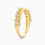 925 Sterling Silver CLASSIC Style Wholesales Stackable Women's Ring With Gold