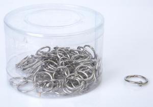 Quality Metal nickel 25mm(1&quot;)loose leaf ring book binding ring hinged snap ring in PVC tube wholesale