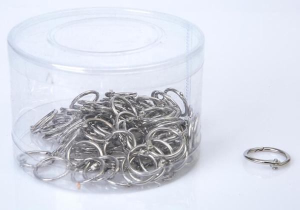 Metal nickel 25mm(1")loose leaf ring book binding ring hinged snap ring in PVC