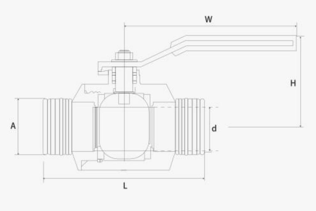 Butterfly Handle Manual Stainless Steel 2PC Ball Valve with Female Male Thread