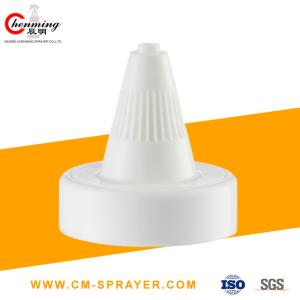 Quality 38mm 38-400 Mustard Plastic Bottle Twist Cap Spout Tip Snap On Bottle Caps wholesale