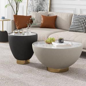 Quality 42cm High Marble Topped Pedestal Coffee Table wholesale