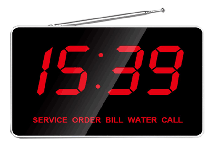 Waterproof hotel smart long range wireless pager system display panel with three keys push button