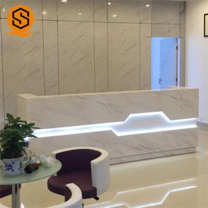Quality white LED solid surface reception desk wholesale