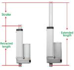 12/24V DC Motor 50mm 100mm Customized Stroke Mini Linear Actuator for Small