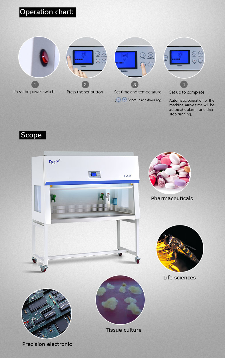 HEPA Vertical Laminar Flow Hood Air Flow 50Hz Laminar Flow Hood Cabinet