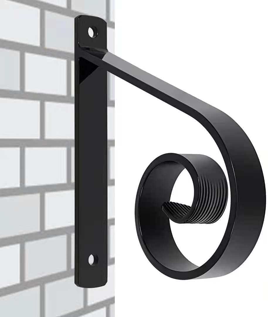 1 or 2 Steps Railing Iron Outdoor Handrail Bracket for Steel Stairway Support Hardware