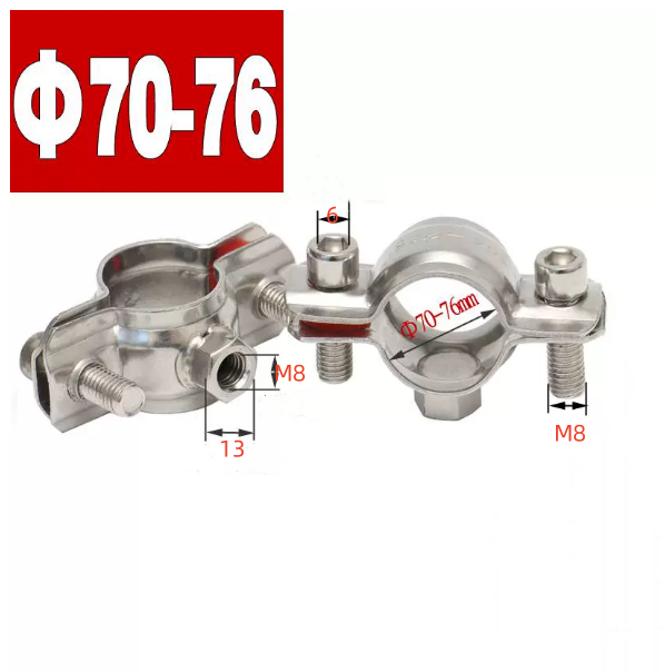 Standard Stainless Steel Nut Holder Support Loop Hose Clamp for ODM Customized Metric Measurement and Heavy Duty Support
