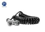Spiral Electrical Cord Vision Systems Cable 7 Pin Female To Female Trailer Plug