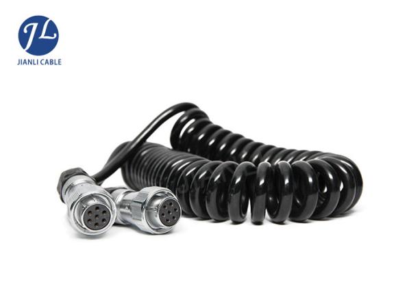 Backup Camera Coiled Trailer Cable Connector Receptacle Kit 4PIN Aviation Cable