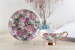 SGS 12OZ Elegant Bone China Cappuccino Cups Afternoon Tea Set
