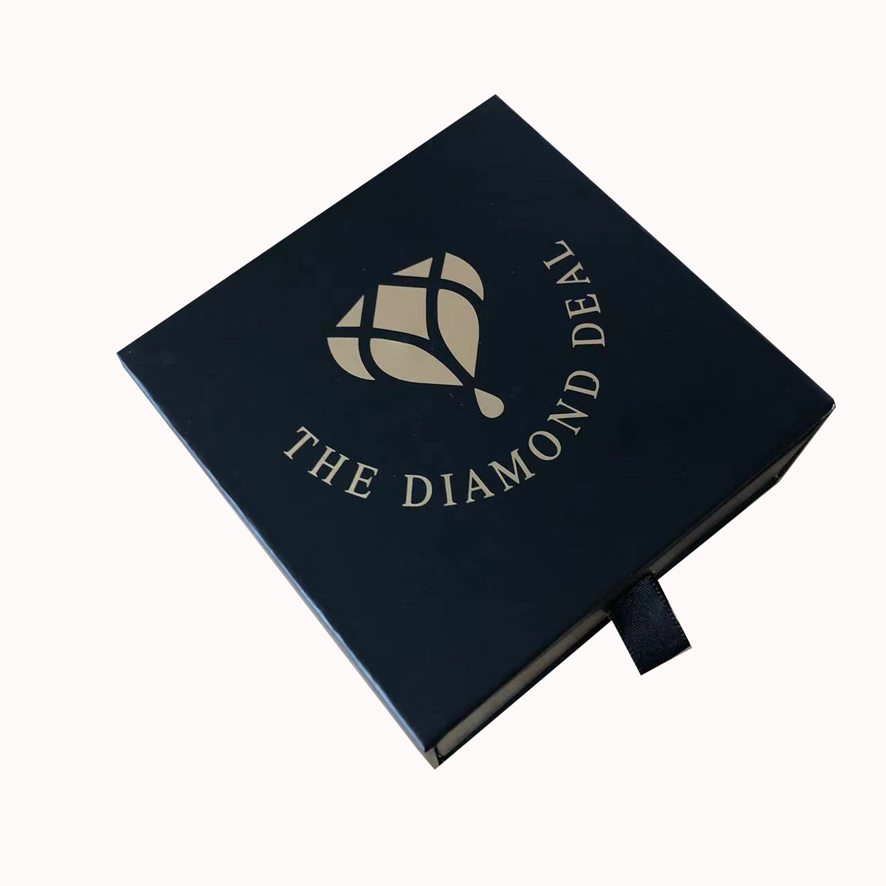 Custom Logo Printed Black Cardboard Jewelry Gift Box for Bracelets Earrings and Necklaces