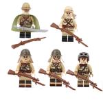 MOC military soldiers WW2 weapon accessories Japanese army mini figures