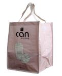 Promotional Recycle Printed 120g CAN Pink Shining PP Shopping Bag With White