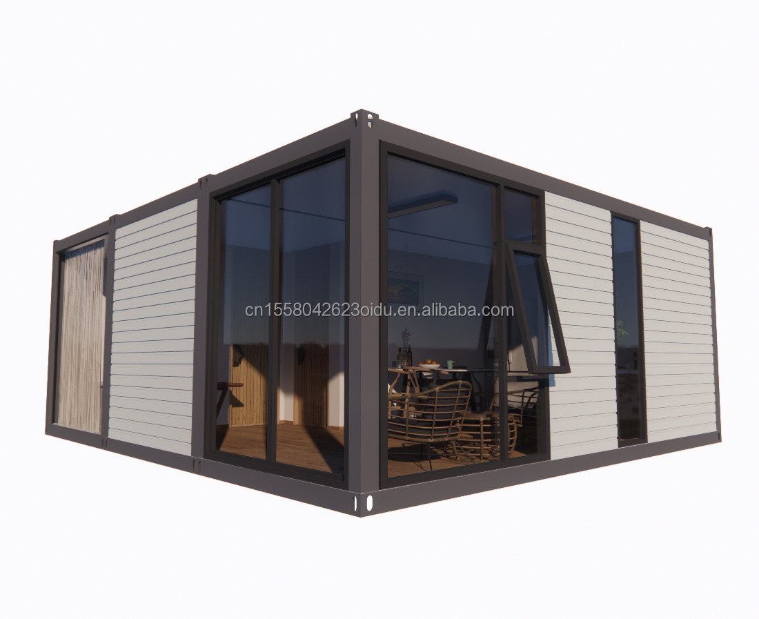 Galvanized Steel Bending 180g 20ft 40ft Detachable Prefabricated Flat Pack Container Home House With 2 Bedrooms for Hotel