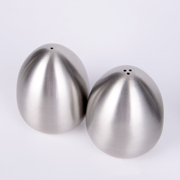 Toothpick Holder Seasoning Pot Stainless steel two-piece set Egg shape