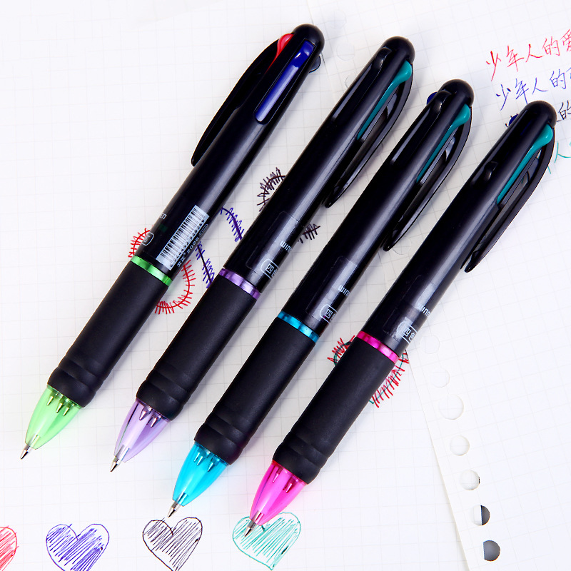 OEM/ODM Acceptable 4 Color 0.7mm Plastic Transparent Shuttle Pens for Office Writing