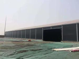 Quality Strong Durable Fire Retardant Storage Tents Black Aluminum Frame Industrial Tent wholesale