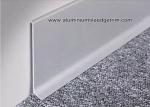 Modern Euro 60mm / 80mm / 100mm Aluminium Skirting Board For Home / Hotel