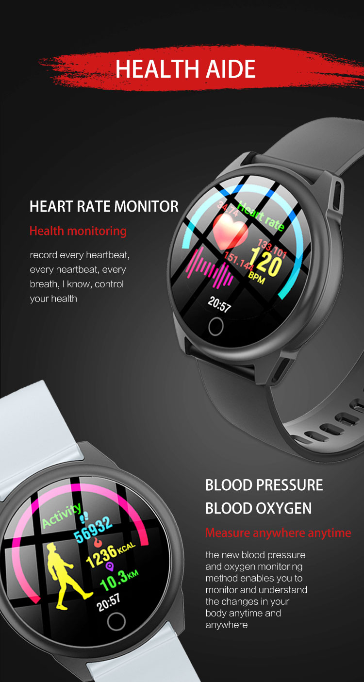 H23s Smartwatch IP67 Blood Pressure Remote Notification Health Care Heart Rate