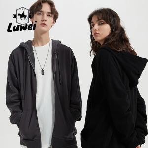 Quality Wholesale Blank Long Sleeves Zip Up Printed Pullover 350g 100%cotton Men's Clothing Hoodies &amp; Sweatshirts wholesale