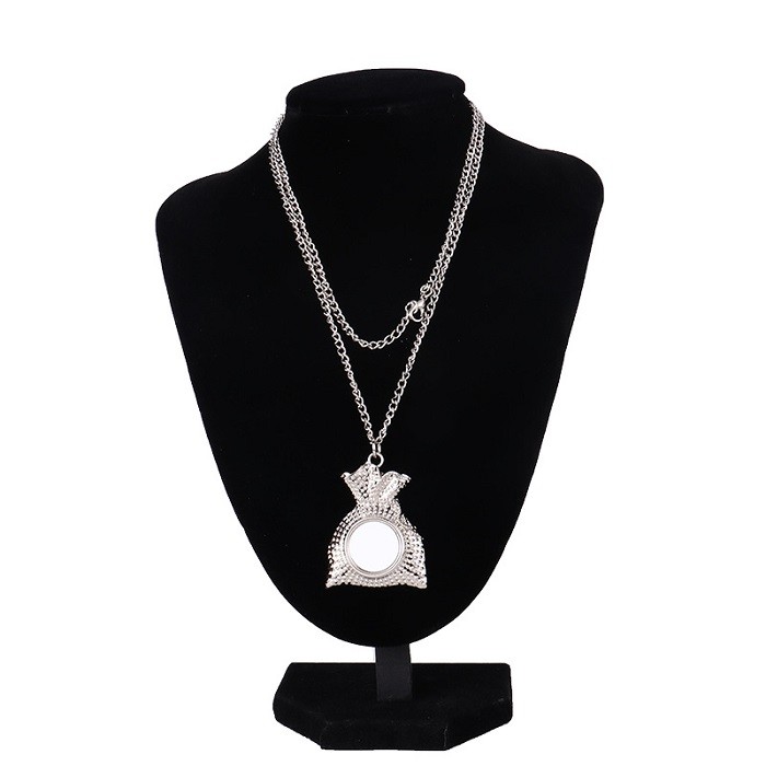 Sublimation Christmas Gift Bag Hanging Pendant Necklace For Sublimation Photo Printing