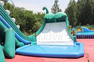 Quality Dinosaur Theme Blow Up Water Park , Customized Size Inflatable Aqua Park wholesale