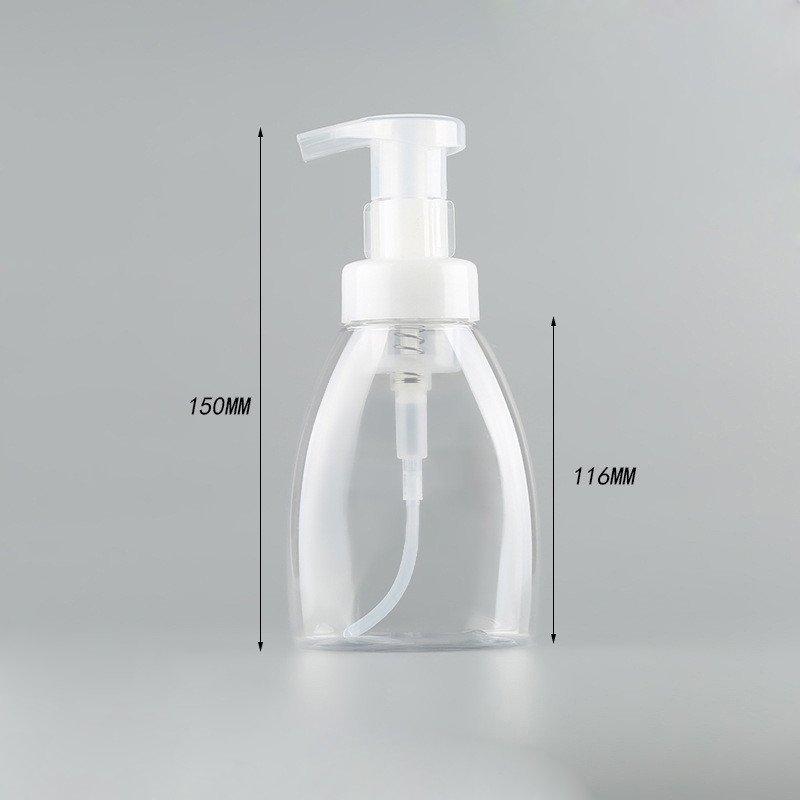 empty cosmetic bottles clear plastic bottle with foam pump dispenser liquid soap bottle in 250ml