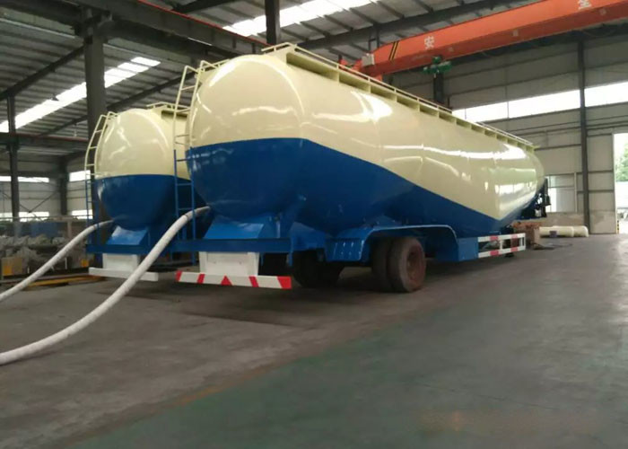 48.5cbm Mn Steel Bulk Cement Tank Semi Trailer Truck ISO / 3C / BV / IFA / SGS