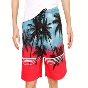 Quality 100% Cotton Mens Printed Cotton Shorts Floral Cotton Shorts wholesale