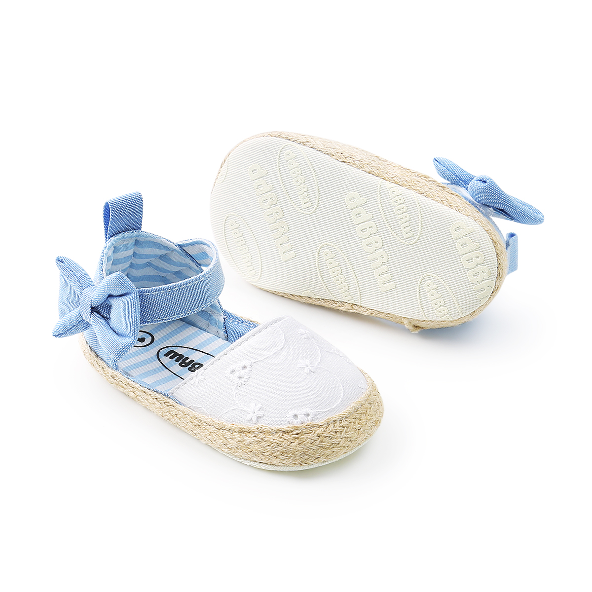 Hot sale Cotton fabric Bowknot lace princess soft sole toddler girl baby sandals