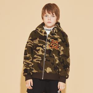 Quality Camouflage Lightweight Kids Winter Parkas Coral Fleece Jacket Boys Tops wholesale