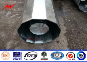 Quality Round Shaped Galvanized Steel Pole 16 Sides With Galvanized Climbing Bolt wholesale