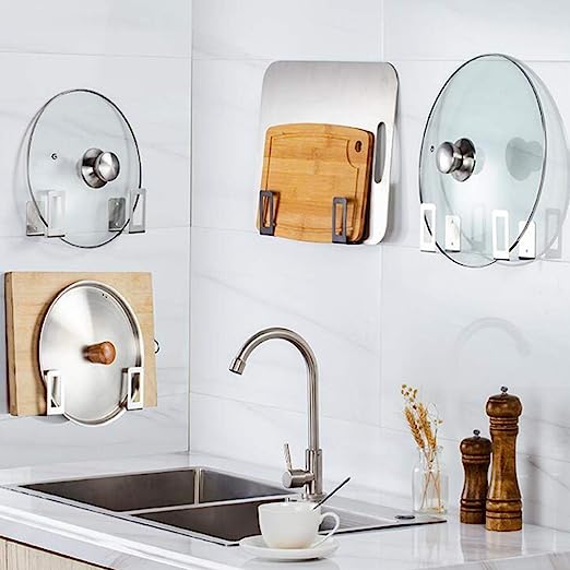 Revolutionize Your Kitchen Organization with Self Adhesive Pot and Pan Lid Holders