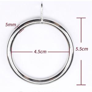 Quality Silver 45mm Diameter 5mm Thickness Curtain Rod Rings With Gasket wholesale