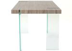 Glass Legs Wooden Top 68kgs Modern Dining Table