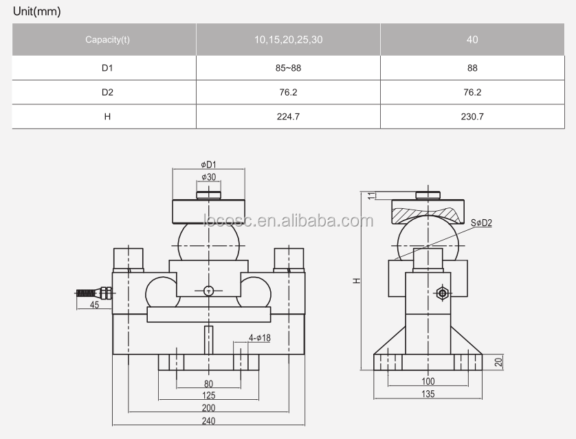 Portable Weighbridge Truck Scale Digital Load Cell,30 Ton  Load Cell Factory Price