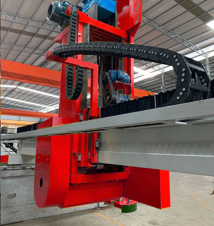 Stone Block Cutter with Horizontal Plus Vertical Bridge Saw and PLC Control System